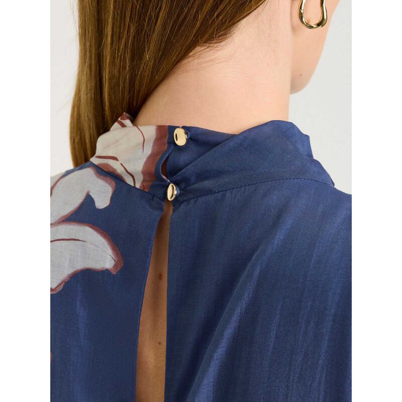 Veronika Maine Chambray Lily Halter Maxi Dress image number 2